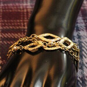 Alfani Gold Tone Diamond Link Rhinestone Bracelet